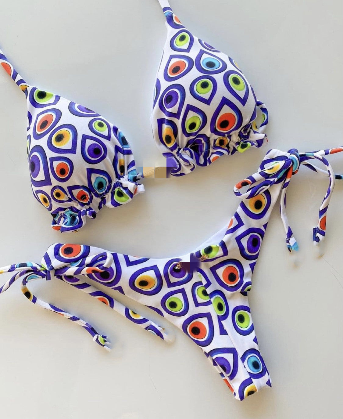 Printed strap bikini