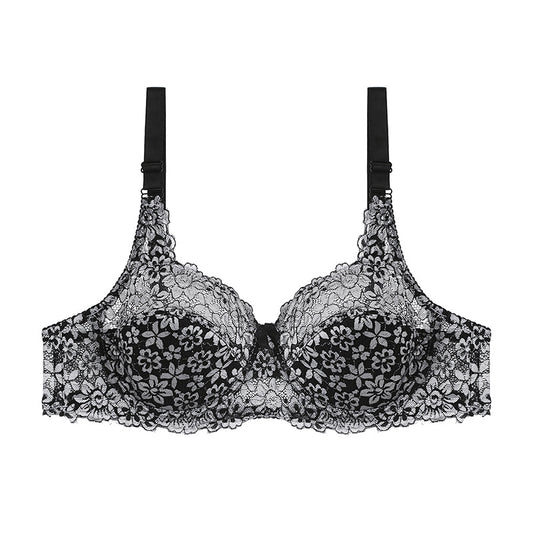 Women's Plus Size Lace Perspective Lingerie Fashion Bra